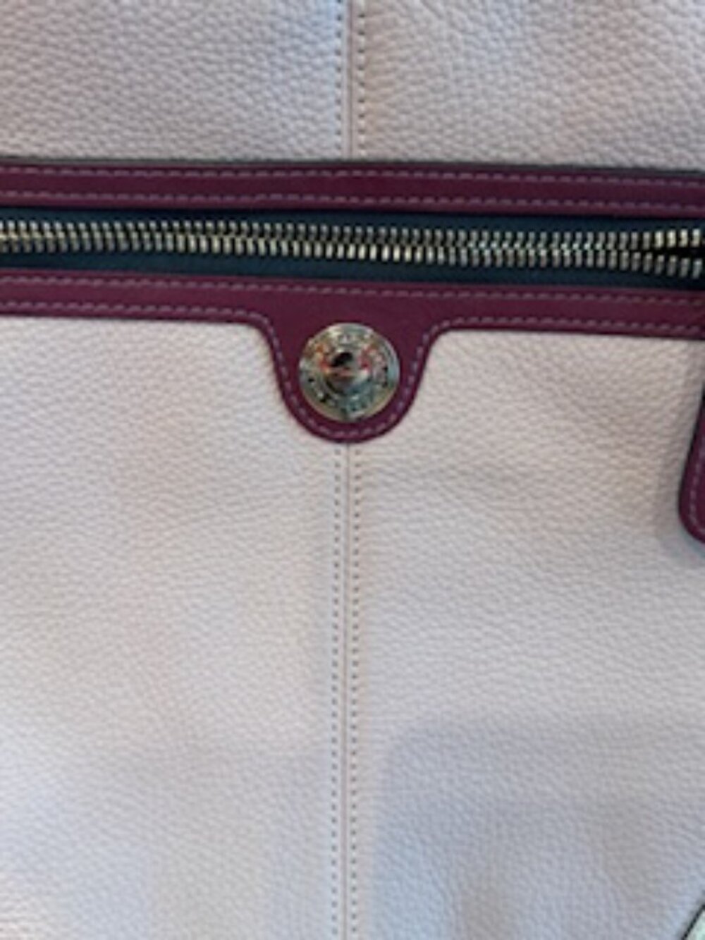 Coach Tri-Color Leather Hobo Shoulder Bag – Pink/Burgundy/Navy - Picture 2 of 8